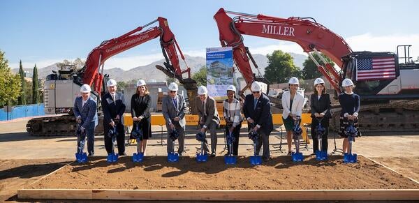 Leadership at groundbreaking for SOM Education 2 building